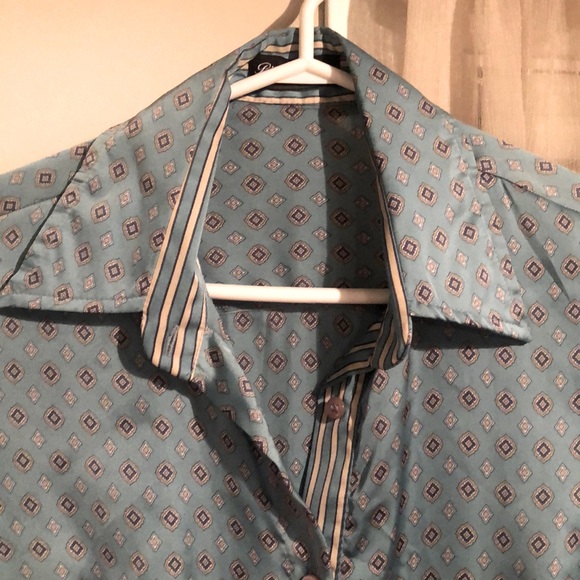 Sky Blue Satin Shirt. - Picture 3 of 3